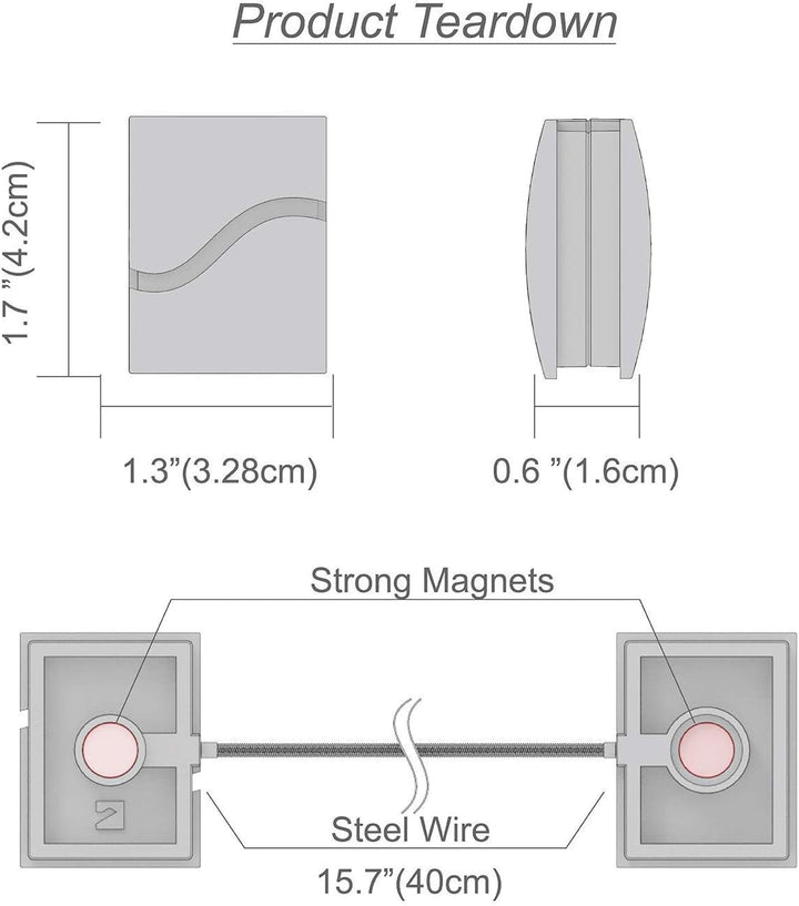 Gcurtain Quadrat Magnetische Vorhang Raffhalter Vorhang Clips, 2 Stück Vorhanghalter Magnet für gros