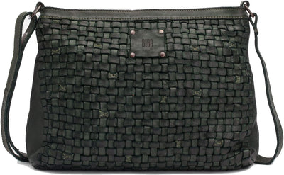 Biba Tasche für Damen aus echtem Leder, Umhängetasche Heritage Kansas KA2, Langen Griff, Reissversch