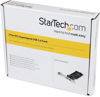 StarTech.com 2 Port USB 3.0 SuperSpeed PCI Schnittstellenkarte mit SATA-Stromanschluss - 2x USB 3.0