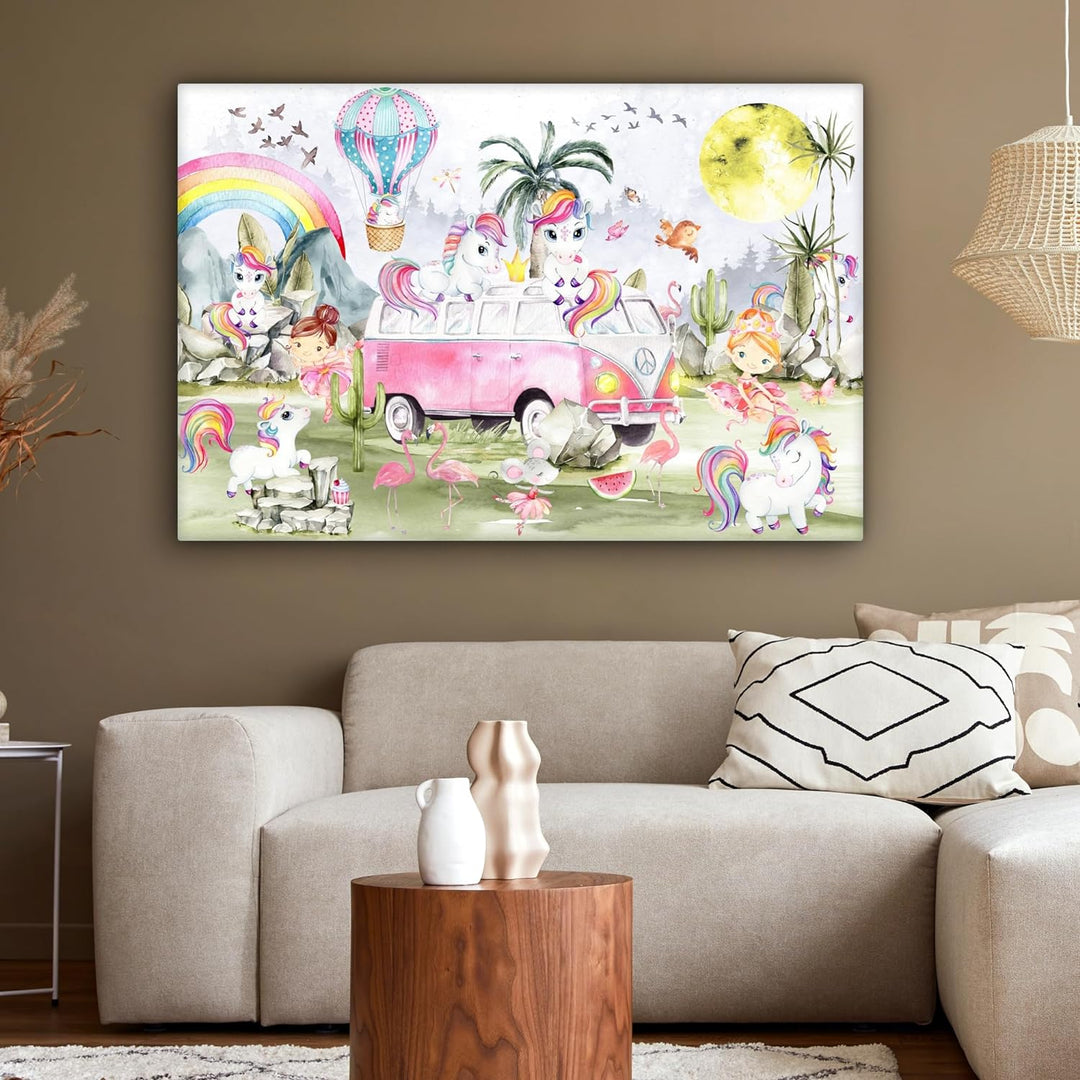 MuchoWow© Leinwände Gross 120x80 cm XXL Wall Decoration Bilder Kinderzimmer Mädchen Pictures Canvas