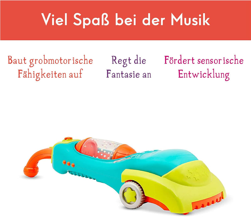 Battat BT2741C1Z Kinder Staubsauger mit Musik, Lichtern und realistischen Geräuschen, Haushaltsspiel