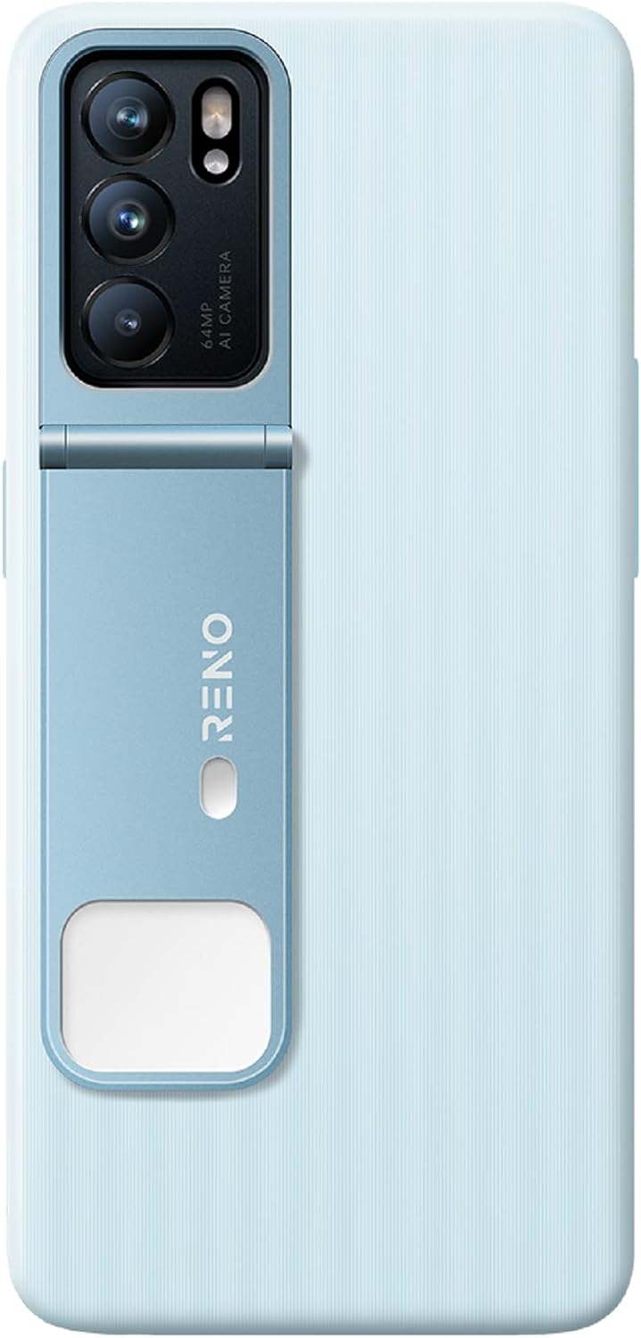 OPPO Schutzhülle Reno 6 Original, Handyhülle 16,3 cm (6,4 Zoll) mit Blitzfunktion, Farbe Blau