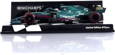 Minichamps 417210705 1:43 Aston Martin Cognizant Formula One Team AMR21-Sebastian Vettel-2nd Aserbai