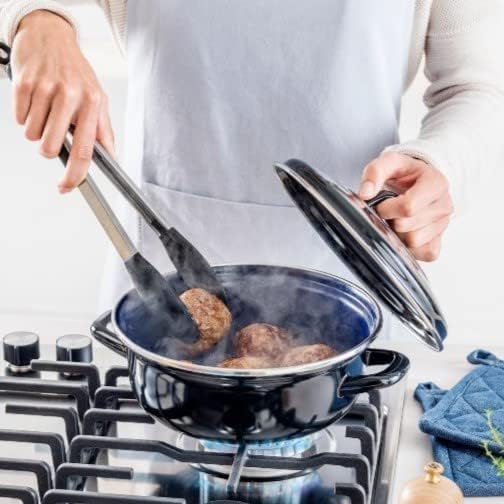 BK Fortalit Induktionsgeeigneter 26cm/7,5L Dutch Oven Bratentopf mit Deckel, Backofen- und Bratensic