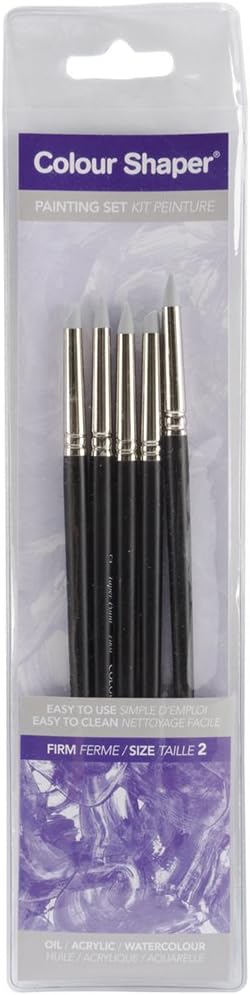 Colour Shaper CSH12902 Gummipinsel-Set, Grösse 2, graue Spitze