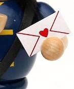 Dekohelden24 Holz Räuchermann Postbote, L/B/H: 9,5 x 8 x 19 cm., 521394-19-Post 19 cm Postbote, 19 c