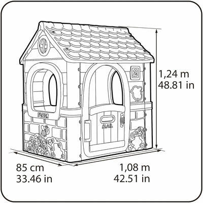 FEBER - Fantasy House Kinderspielhaus, Rosa, Famosa (800012222) Pinkes Haus, Pinkes Haus
