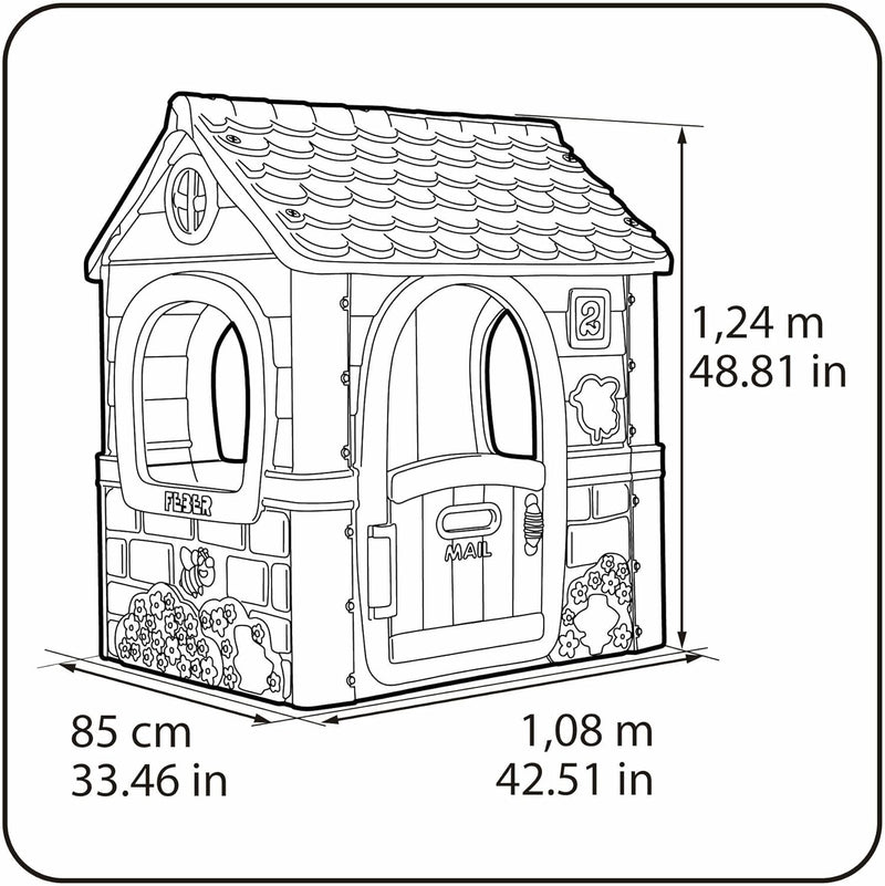 FEBER - Fantasy House Kinderspielhaus, Rosa, Famosa (800012222) Pinkes Haus, Pinkes Haus