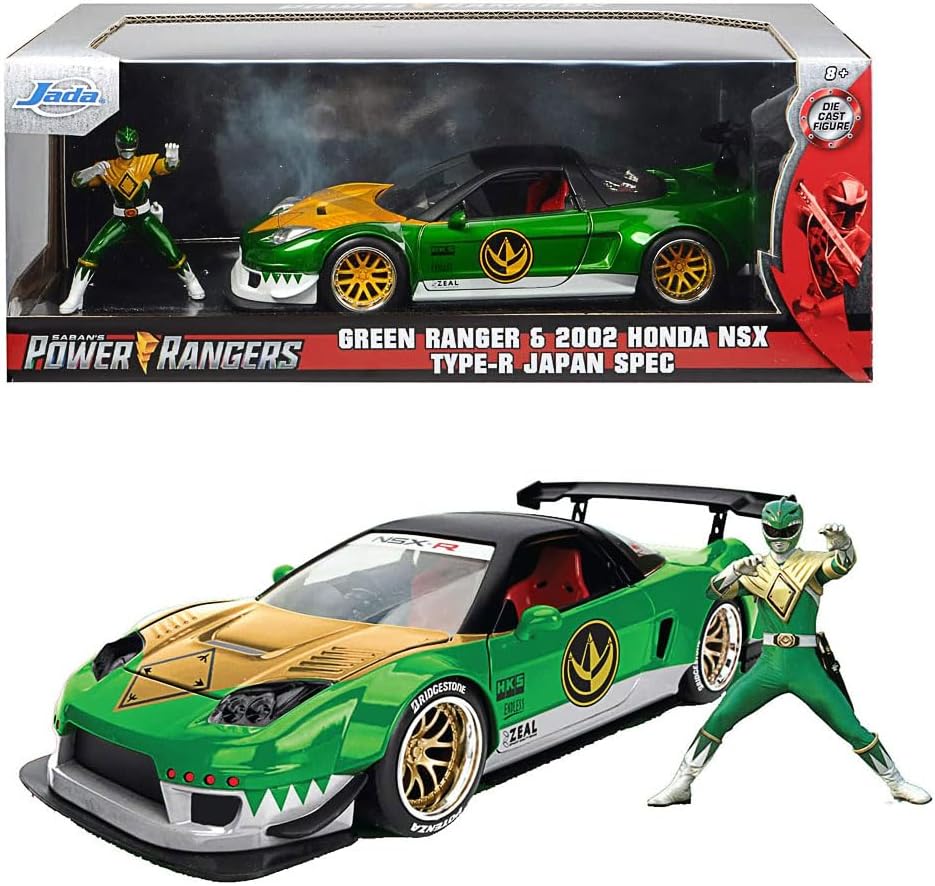 Jada Toys Power Rangers, 2002 Honda NSX Type-R, Spielzeugauto aus Die-cast, Türen zum Öffnen, inkl.