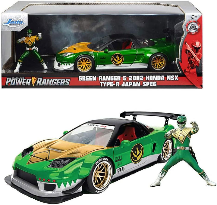 Jada Toys Power Rangers, 2002 Honda NSX Type-R, Spielzeugauto aus Die-cast, Türen zum Öffnen, inkl.