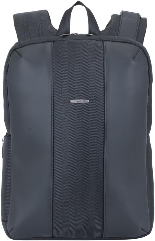 RIVACASE leichter Laptop Rucksack bis 14 Zoll – Stadtrucksack aus Polyester und Kunstleder mit extra