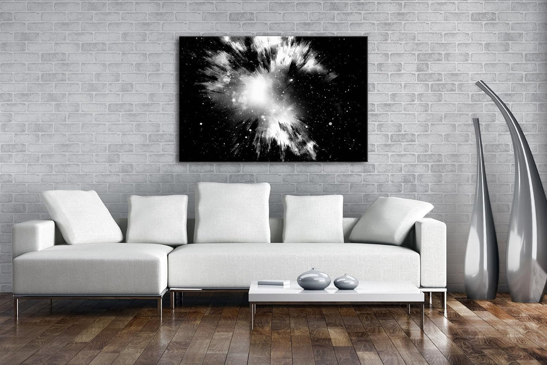 deyoli Dark Urknall Format: 80x60 als Leinwandbild, Motiv fertig gerahmt auf Echtholzrahmen, Hochwer