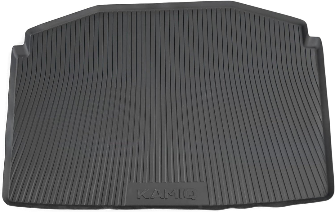 Skoda 658061160 Kofferraumbelag Schutzmatte Kofferraumeinlage Kofferraummatte, mit Kamiq Schriftzug,