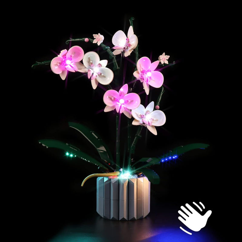 cooldac LED Licht Kit für Lego Icons 10311 Orchidee Set, Led Beleuchtungsset Klang-Control-Version K