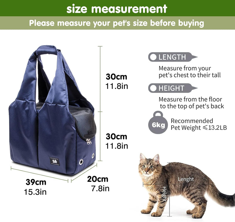 PETCUTE Hundetasche,Atmungsaktiv Katzentasche mit Stabile Matte,Haustiertragetasche Schultertasche m