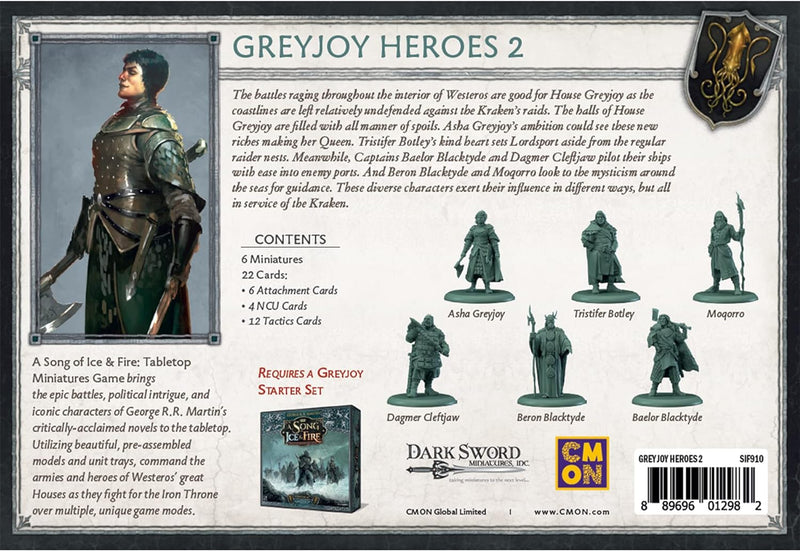 Greyjoy Heroes A Song of Ice and Fire Tabletop Miniatures Game Greyjoy Heroes Unit Box 