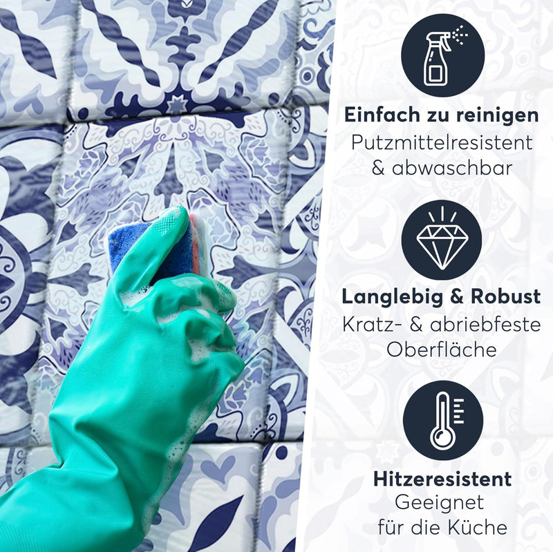 CREATISTO Mosaik Klebefliesen Stickerfliesen Fliesenfolie - Aufkleber Folie für Fliesen I Stickerfli