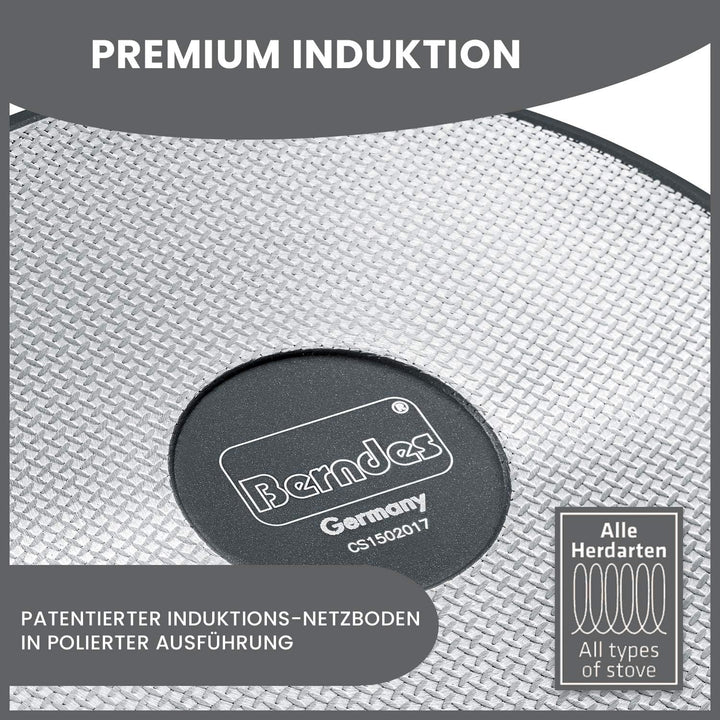 Berndes 11313 Induction 20 cm 20cm-Alu Induktion-Bratpfanne mit Antihaft-Beschichtung, Aluguss-Pfann