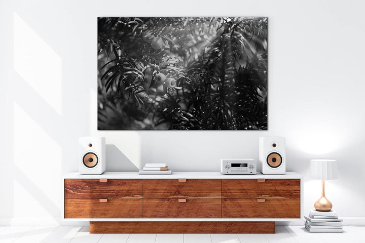 deyoli Eibe mit Früchten Effekt: Schwarz&Weiss Format: 80x60 als Leinwandbild, Motiv fertig gerahmt