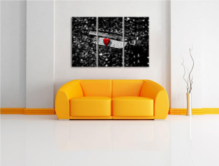 romantische Flaschenpost NewArt 3-Teiler Leinwandbild 120x80 Bild auf Leinwand, XXL riesige Bilder f