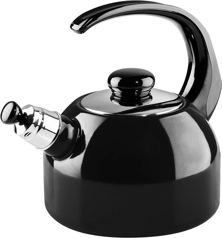 Riess, 0543-022, Flötenkessel Plus, CLASSIC- SCHWARZEMAILLE, 2 Liter, Durchmesser 18 cm, Emaille, sc