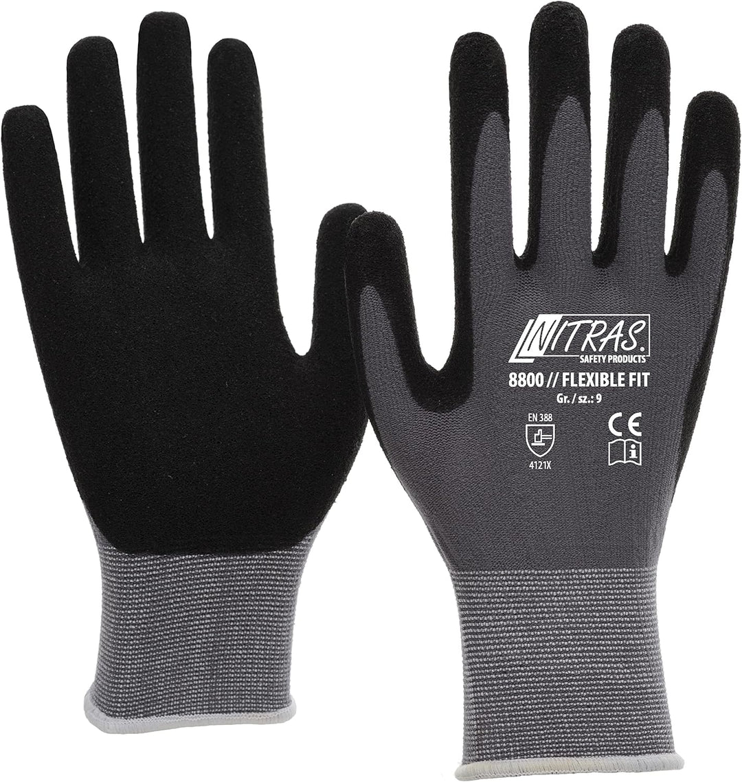 NITRAS 8800 Flexible Fit Allroundhandschuhe Gartenhandschuhe, hohe Abriebfestigkeit, sehr guter Grip