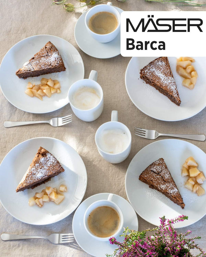 Mäser Kombiservice, Porzellan Barca, Weiss