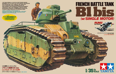 Tamiya 300030058 - 1:35 WWII französische Panzer B1 bis (motor.)