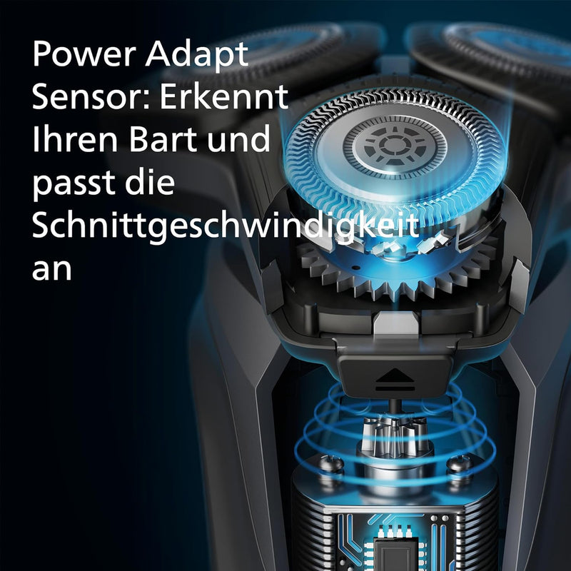 Philips Shaver Series 5000 – Elektrischer Nass- & Trockenrasierer in Carbongrau mit 1 integrierten a