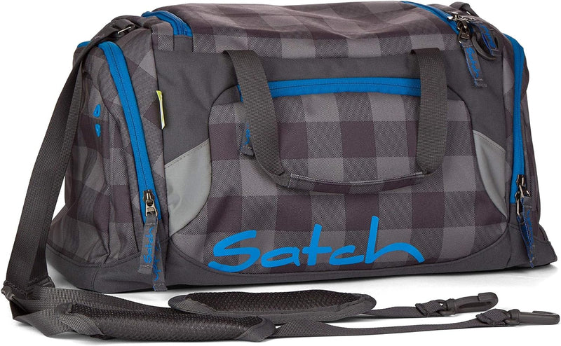 SATCH Checkplaid Kinder-Rucksack, Checkered Grey/Black