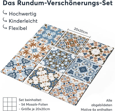 CREATISTO Klebefliesen Stickerfliesen Fliesenfolie - Stylische Sticker Aufkleber für Fliesen I Klebe