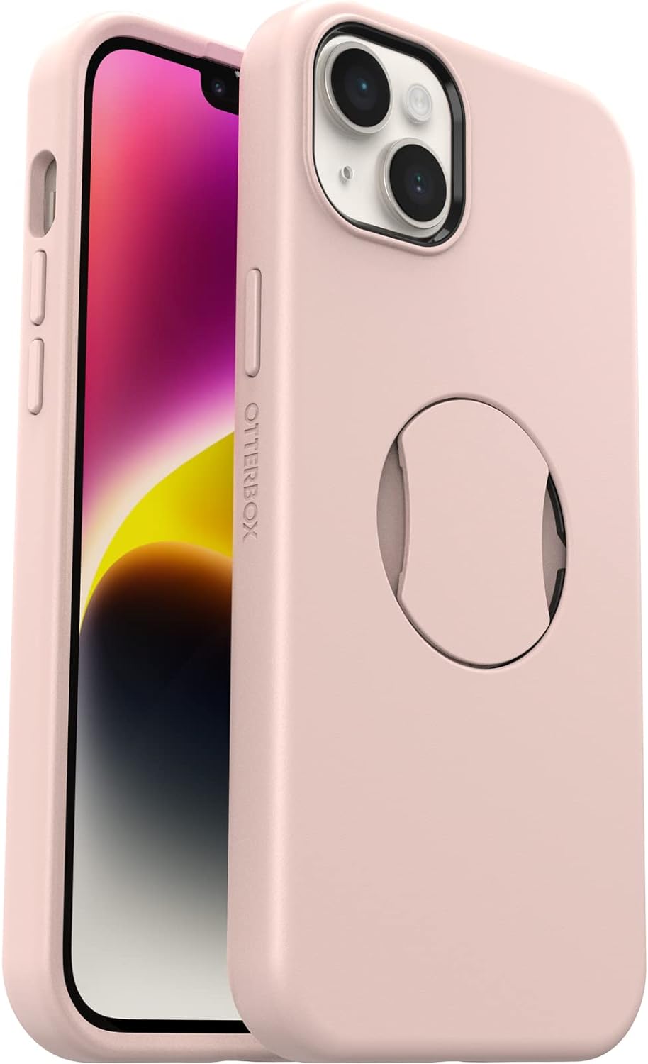 OtterBox OtterGrip Symmetry Series Schutzhülle für iPhone 14 Plus (Made Me Blush), integrierter Grif