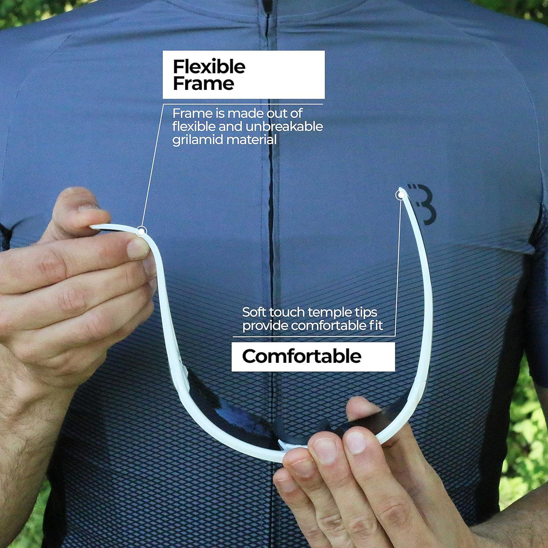 BBB Cycling Fahrradbrille Herren und Damen Sportbrille Sonnenbrille Radsport mit drei Wechselgläsern