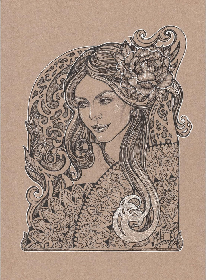 Clairefontaine 975153C Packung mit 10 Blatt Kraftpapier (400g, DIN A2, 42 x 59,4 cm, ideal für Kunst