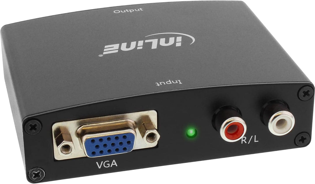 InLine 65004 Konverter VGA+Audio zu HDMI, Eingang VGA und Cinch Audio Stereo, Ausgang HDMI, inkl. Ne