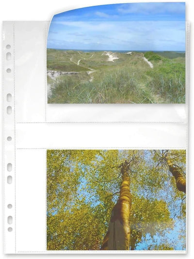 mashpaper Fotohüllen weiss 100 Stück 13x18cm Querformat für 2x2 Fotos 75644 13 x 18 cm, weiss, 100 H