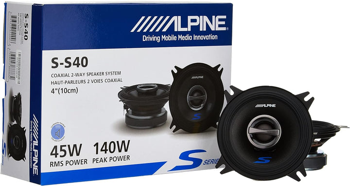 Alpine S-S40-10 cm (4-Zoll) 2-Wege-Koaxial-Lautsprechersystem