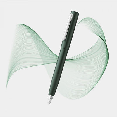 LAMY aion Füllhalter 077 - Moderner Füller in der Farbe Dunkelgrün aus einem nahtlos aus Aluminium t