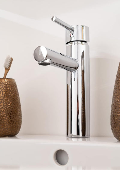 aquaSu® Einhandmischer Lago 2.0 für Waschtisch I Chrom I Wasserhahn I Einhebelmischer I Armatur I Mi