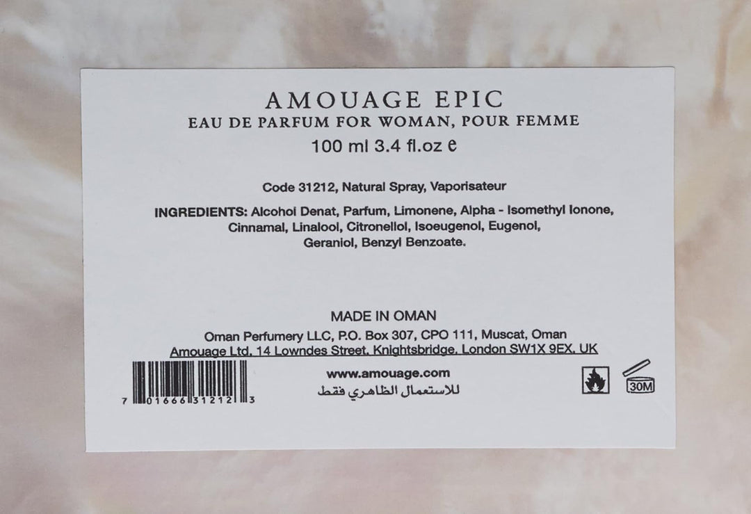 Amouage Epic Woman Eau de Parfum Vapo, 100 ml 100 ml (1er Pack), 100 ml (1er Pack)