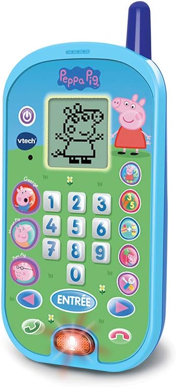 VTech- Peppa Pig Kinder-Telefon 80523105, mehrfarbig Französische Version