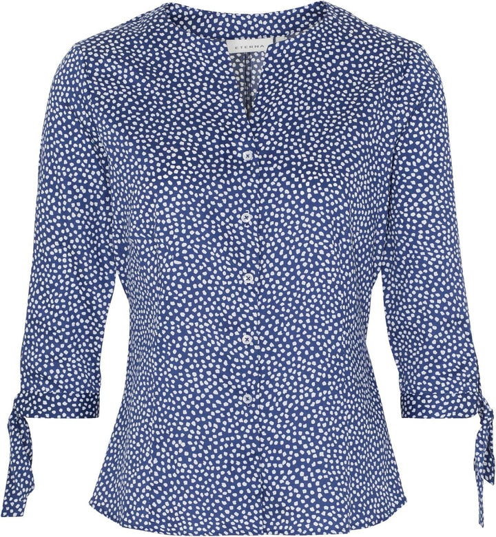 eterna Damen kragenlose Bluse Classic FIT Navy 44_D_3/4