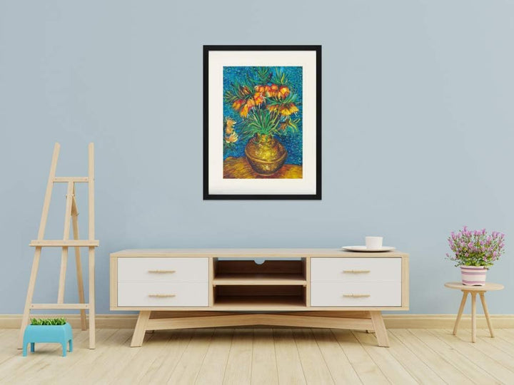 1art1 Vincent Van Gogh Poster Kaiserkronen In Einer Kupfervase, 1887 Gerahmtes Bild Mit Edlem Passep