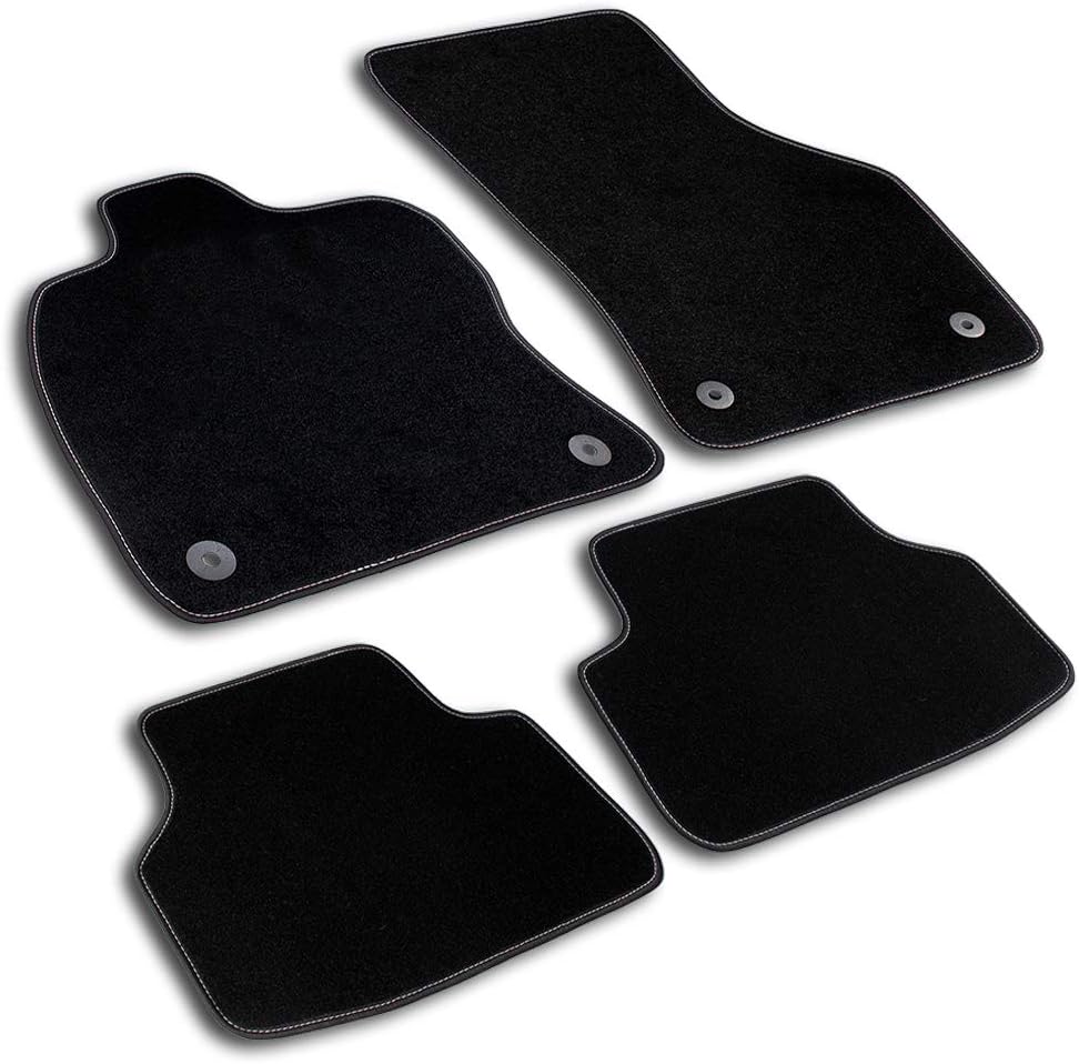 Bär-AfC Auto Fussmatten Basic passend für Opel Corsa Typ D 2006-2014, Autoteppiche Nadelvlies Schwar