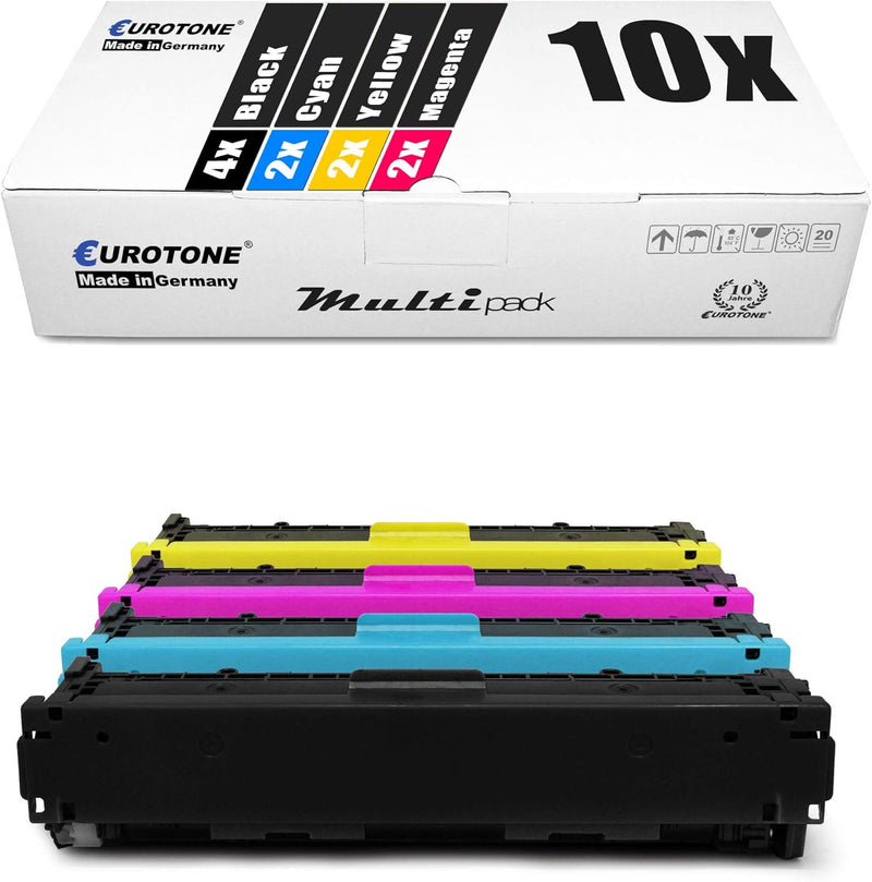 10x Müller Printware Toner kompatibel für Canon ImageClass LBP 7110 cw ersetzt 731 Schwarz Blau Rot