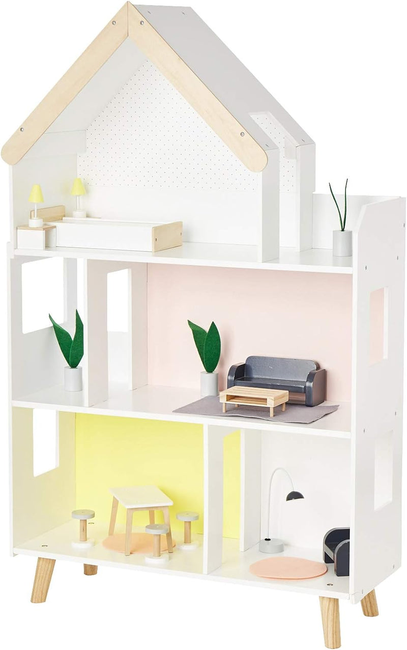Vertbaudet Puppenhaus aus Holz für Modepuppen Mehrfarbig ONE Size, Mehrfarbig