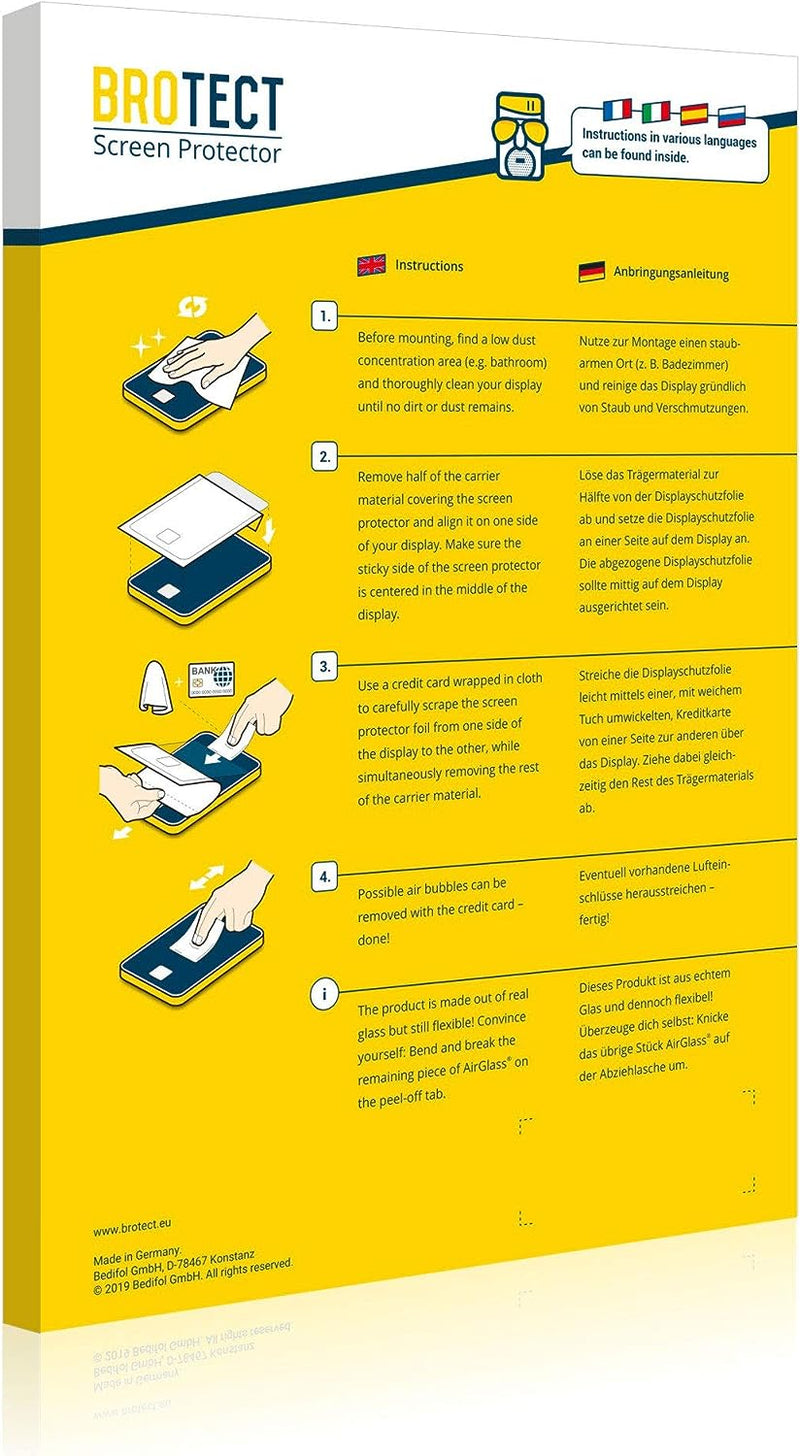 BROTECT Entspiegelungs-Panzerglasfolie für Tesla Model Y Infotainment System 15.4" Schutzglas Schutz