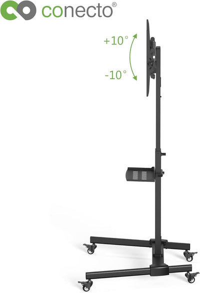 conecto TV Standfuss für Bildschirme/Monitore, mobil und höhenverstellbar von 81-140 cm (32-55 Zoll)