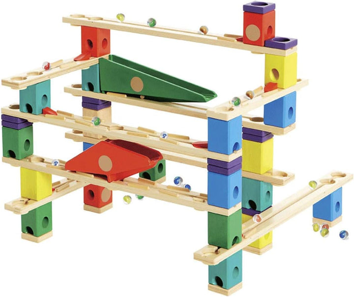 Hape E6009 - Quadrilla Vertigo, Kugelbahn, Konstruktionsspielzeug, aus Holz, ab 4 Jahren, Multi-colo