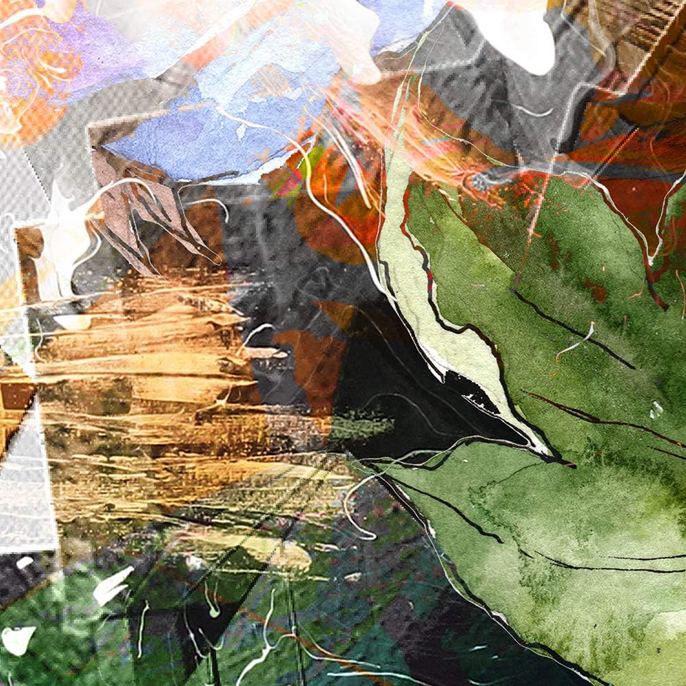 Wandbild XXL Abstrakte arbeit Deko Kunst Bilder Design mehrfarbig 150x50 cm Deco panel 150x50 cm F,